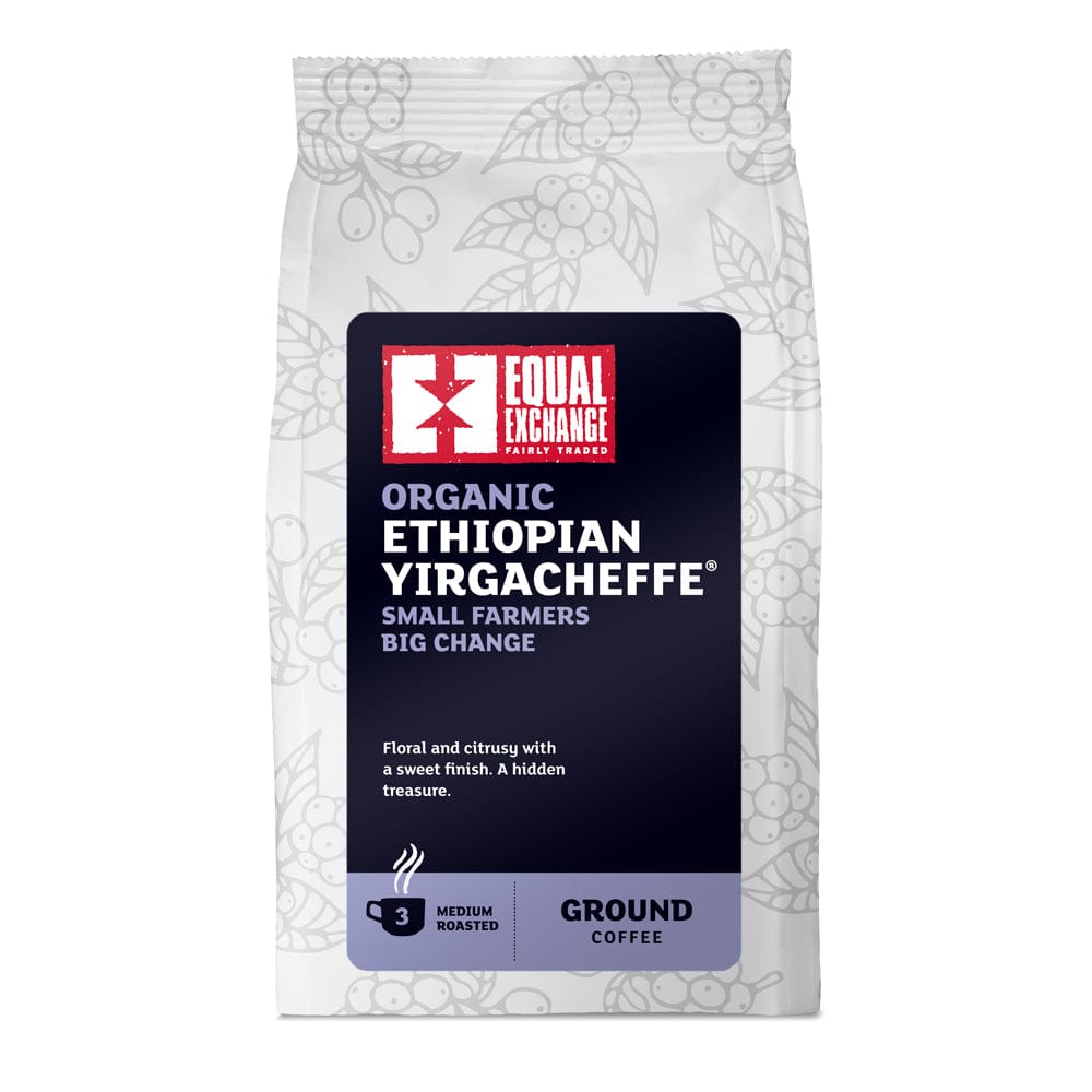 Org & Fair Trade Ethiopian Yirgacheffe Roast & Ground Coffee 200g, Equal Exchange