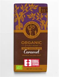 Organic Caramel Crunch & Sea Salt Choc 55%, Equal Exchange