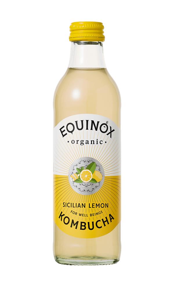 Equinox Sicilian Lemon Kombucha 275ml, Equinox Kombucha