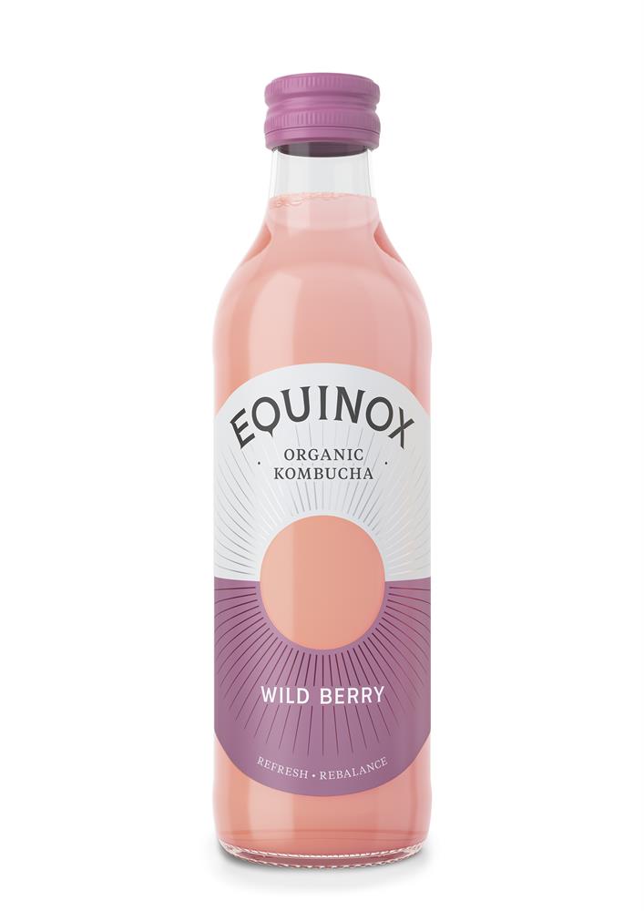 Organic Equinox Kombucha with Wild Berry 275ml, Equinox Kombucha