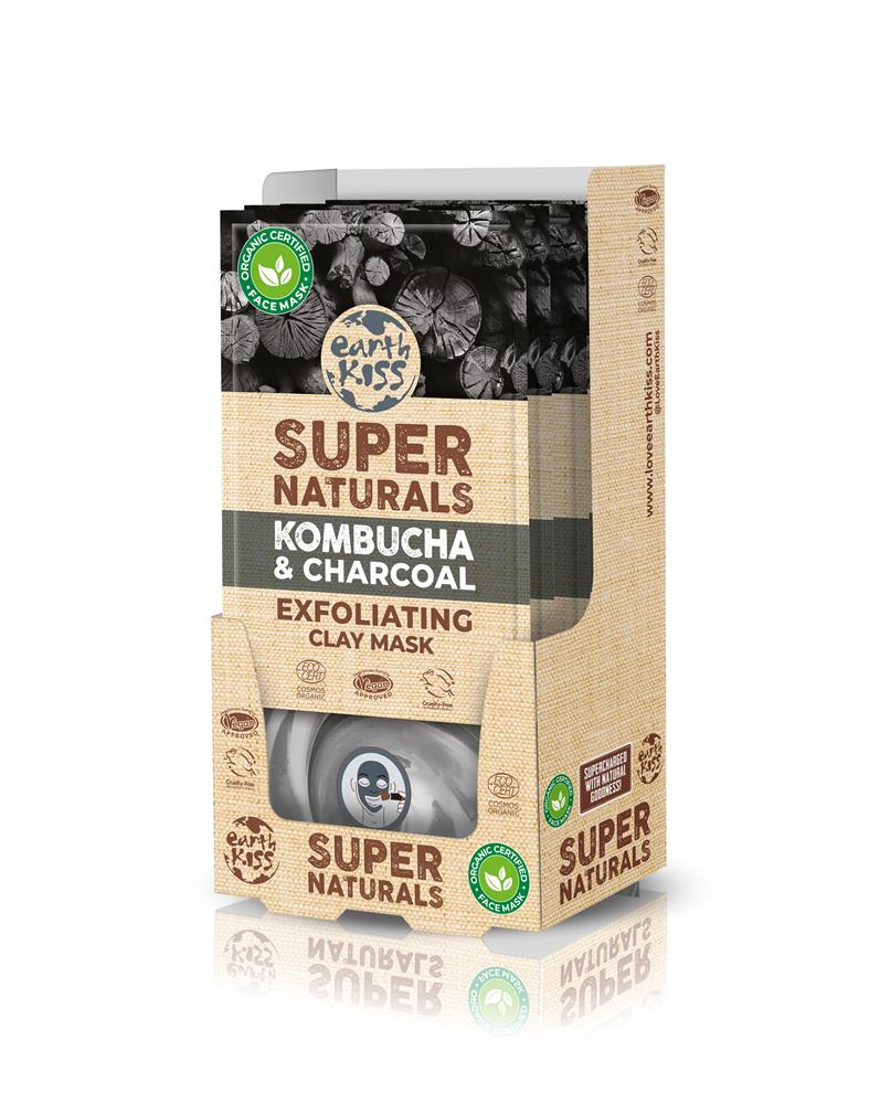 Kombucha and Charcoal Mask 1 Sachet, Earth Kiss