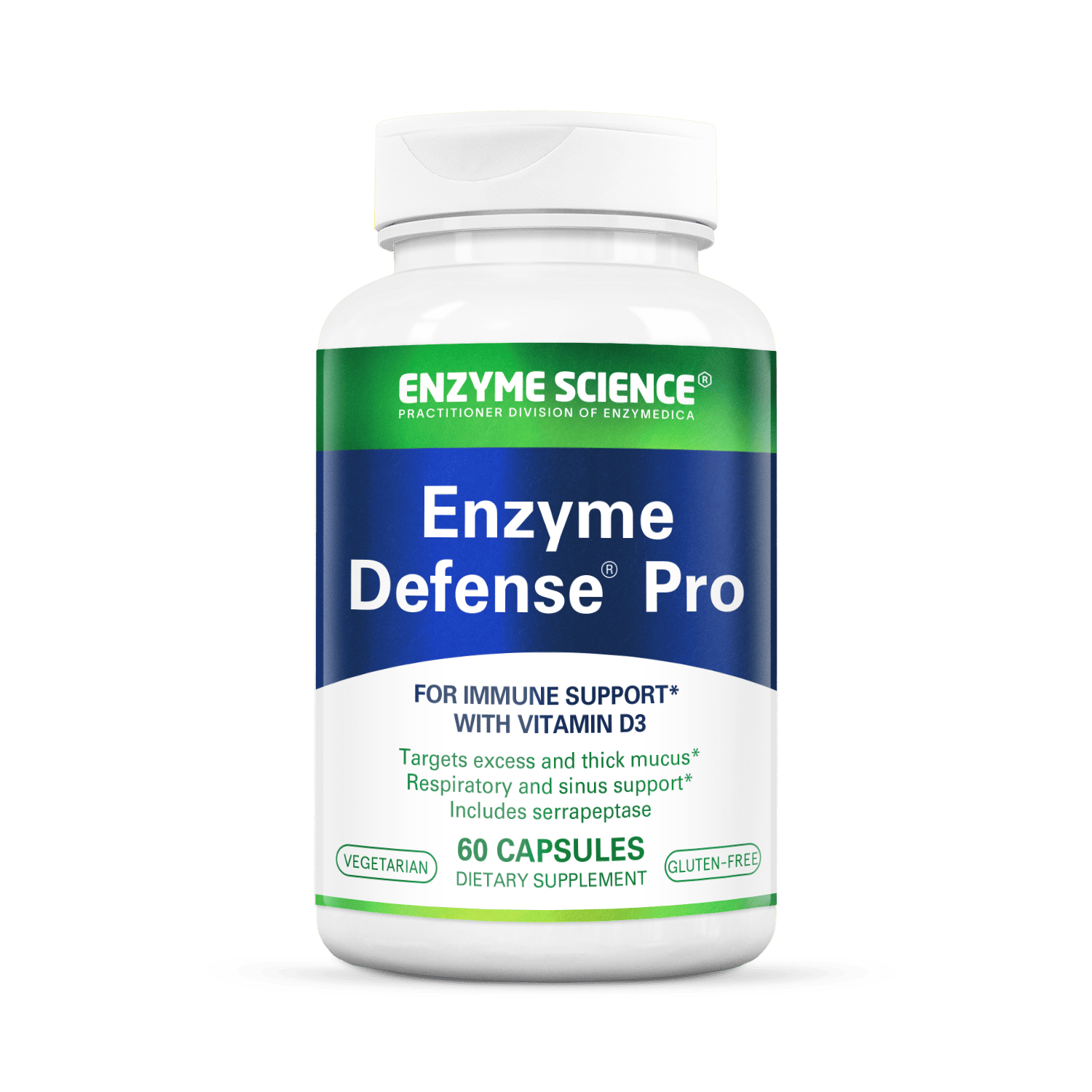 Enzyme Science Enzyme Defense Pro with Vitamin D3 – 60 Capsules