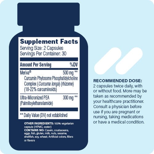 Enzyme Science (PEA)+ with Meriva Curcumin – 60 Capsules – image 2