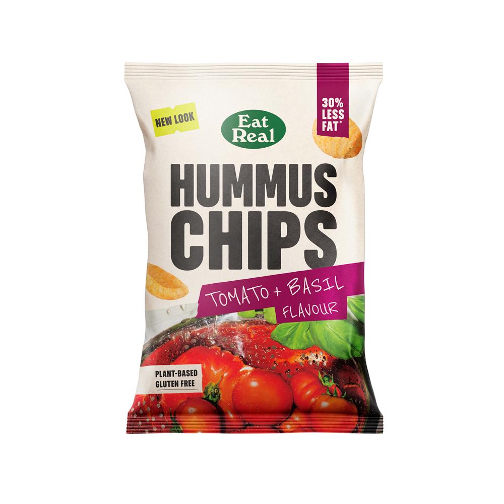 Eat Real Hummus Chips Tomato & Basil 110g, Eat Real