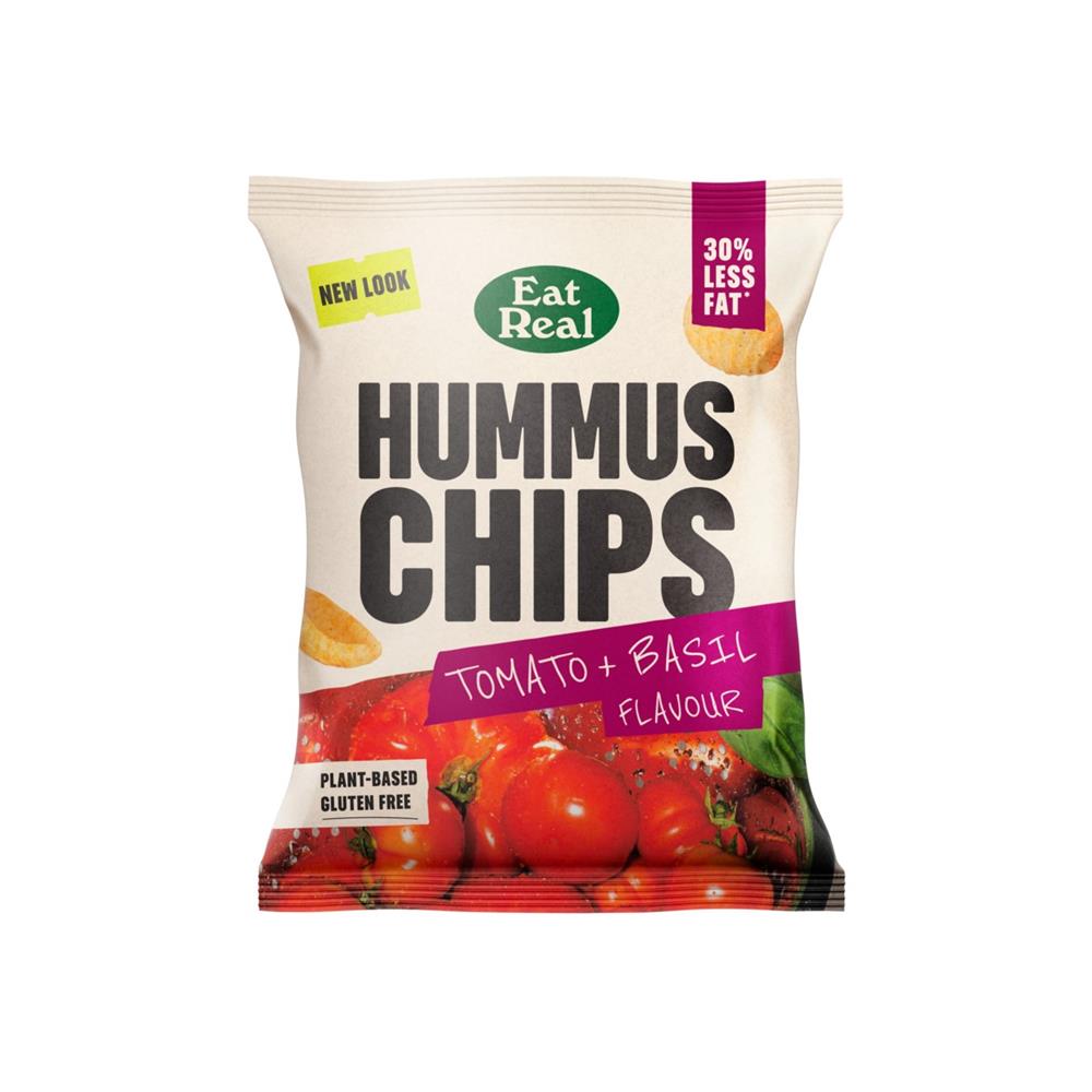 Eat Real Hummus Chips Tomato & Basil 45g, Eat Real