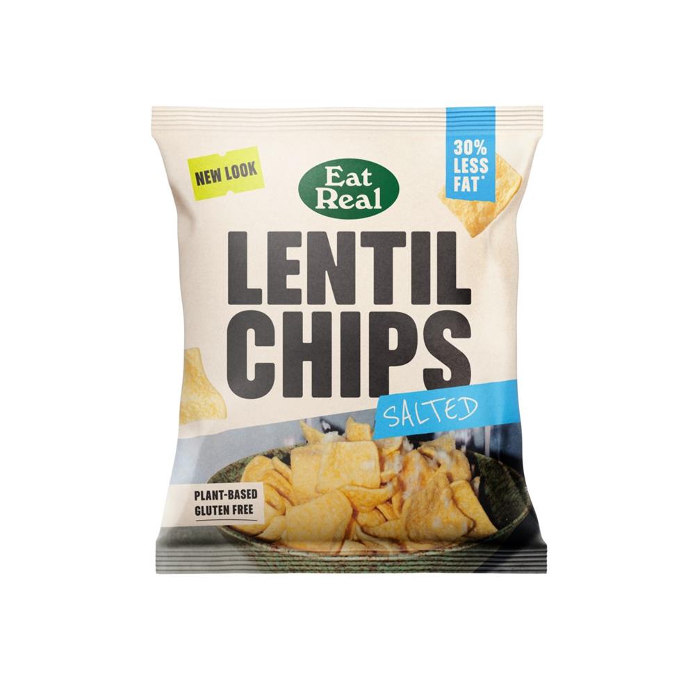 Eat Real Lentil Chips Salted 18g, Eat Real