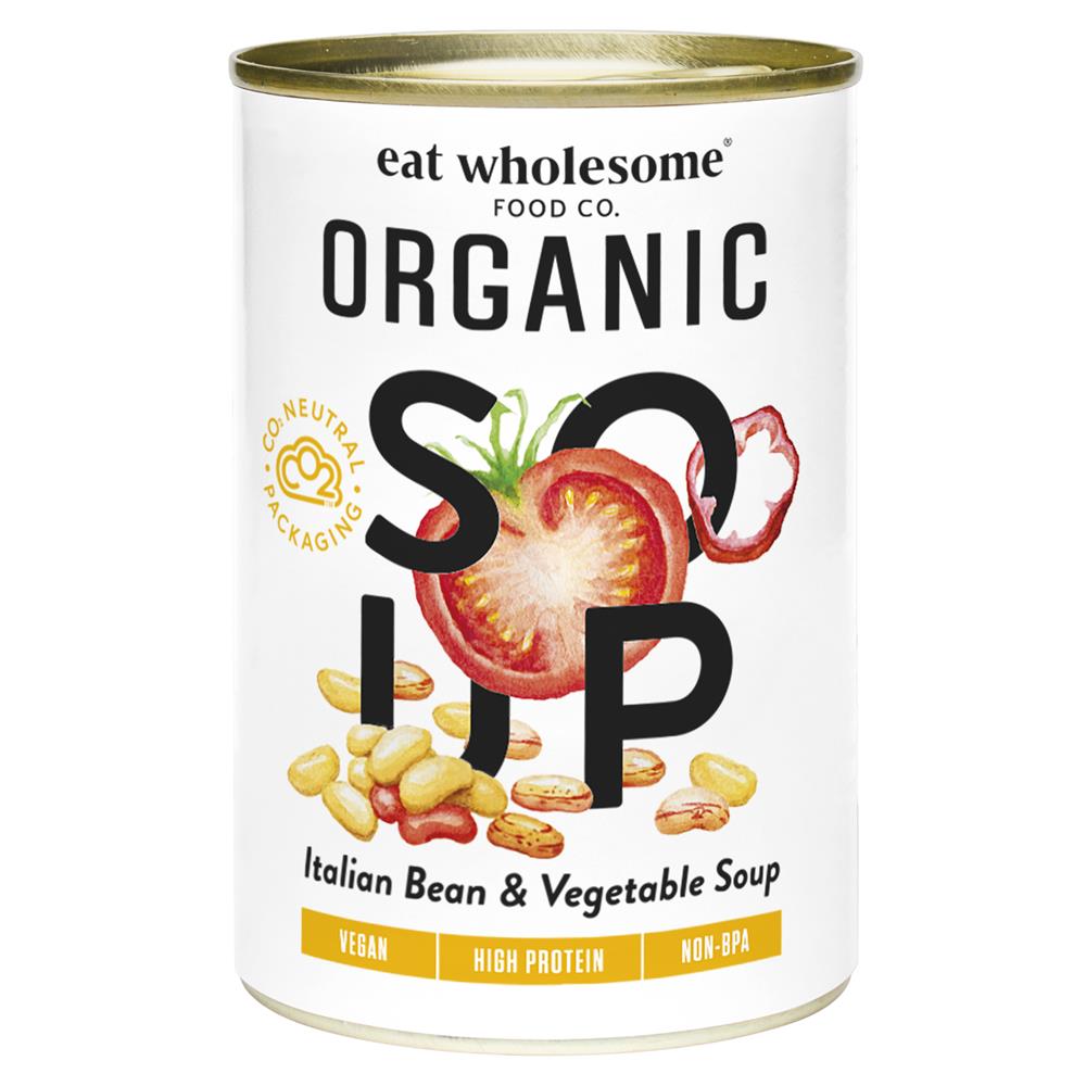 Organic Tuscan Bean & Vegetable Soup 400g, Eat Wholesome