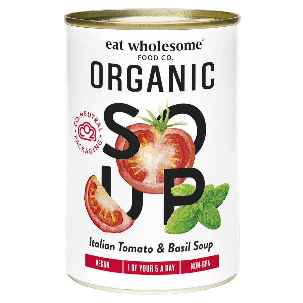 Organic Tomato & Basil Soup 400g, Eat Wholesome