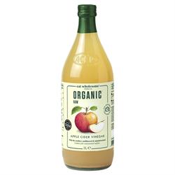 Organic Raw Apple Cider Vinegar with The Mother 1 Litre, Eat Wholesome