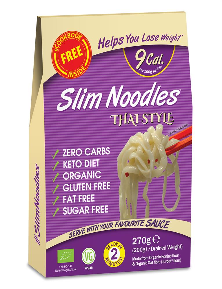 Slim Noodles Thai Style Organic 270g, Eat Water