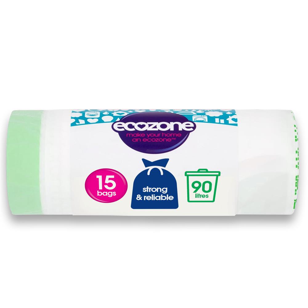 Biodegradable Bin Liners - 90lt - 15 bags, Ecozone