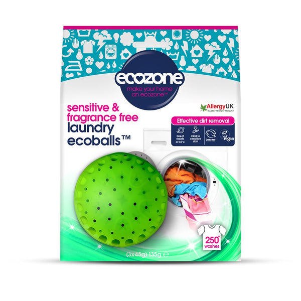 Ecozone Ecoballs 250 Washes - Fragrance Free, Ecozone