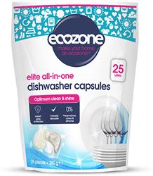 Elite All-in-one Dishwasher Capsules - 25 Capsules, Ecozone