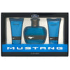 Mustang for Men Blue Eau De Toilette Spray 3.4oz with After Shave Balm and Body Wash