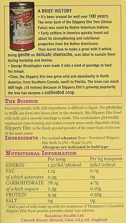 Thompsons Slippery Elm Slippery ELM Unalted 454g