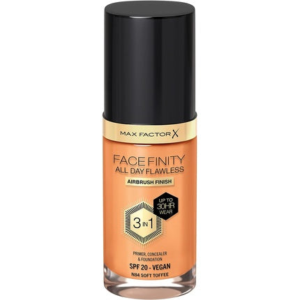 Max Factor Facefinity 3-in-1 All Day Flawless Liquid Foundation SPF 20 84 Soft Toffee 30ml