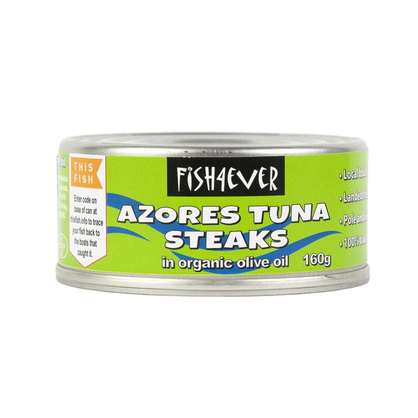 Skipjack Tuna Steaks in Olive Oil 160g, Fish4Ever