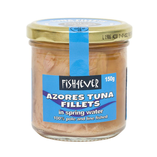 Azores Tuna Fillets in Spring Water (jar) 150g, Fish4Ever