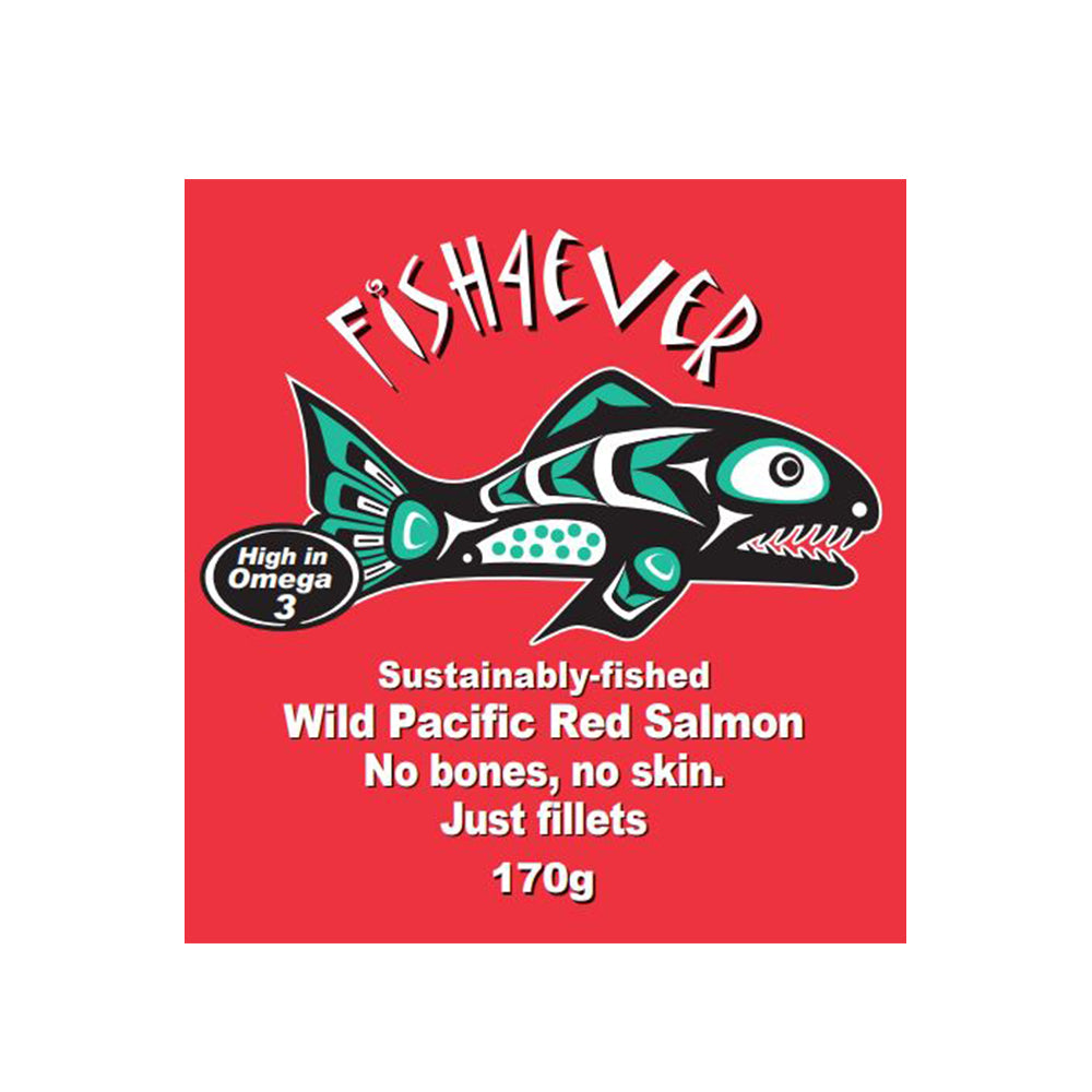 Wild Pacific Red Salmon Filleted 170g, Fish4Ever