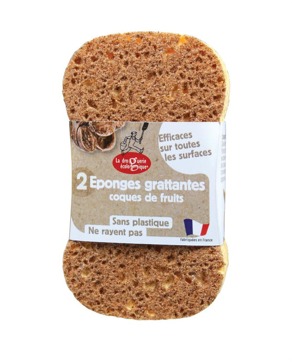 100 % plastic free 2 Plants and Nuts Scourer Sponge, Food Alive