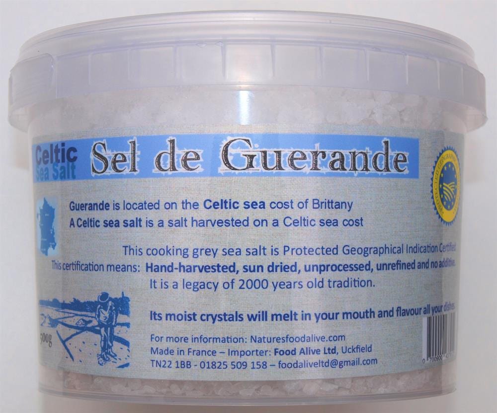 500g Bucket of Celtic sea salt/ Sel de Guerande, Food Alive