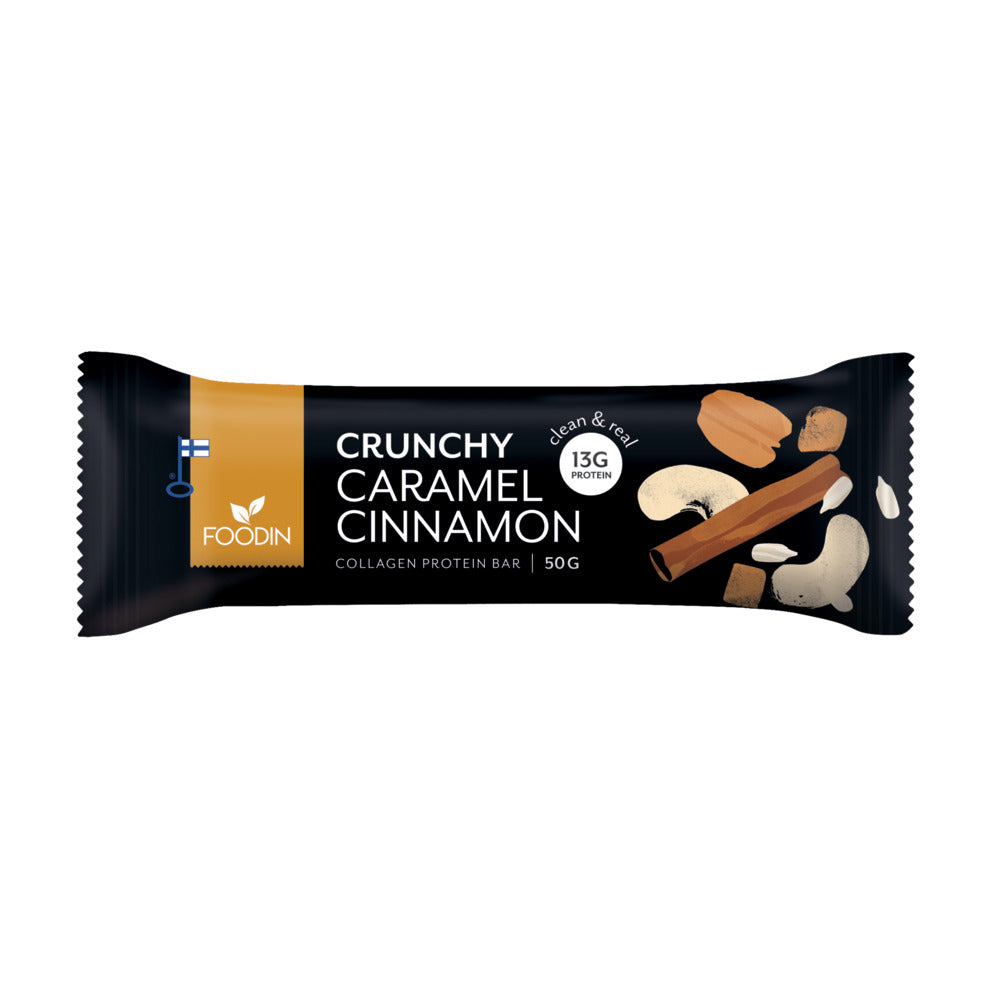 Foodin Collagen Protein Bar Caramel Cinnamon, Foodin