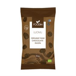 Organic Raw Chocolate Raisins 80G, Foodin