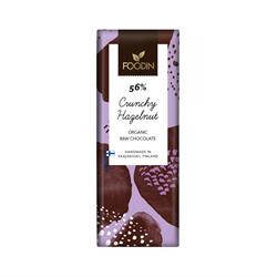 Organic Raw Chocolate Crunch Hazelnut 54%, Foodin