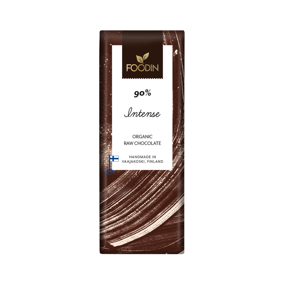 Organic Raw Chocolate Intense 90% 40g, Foodin