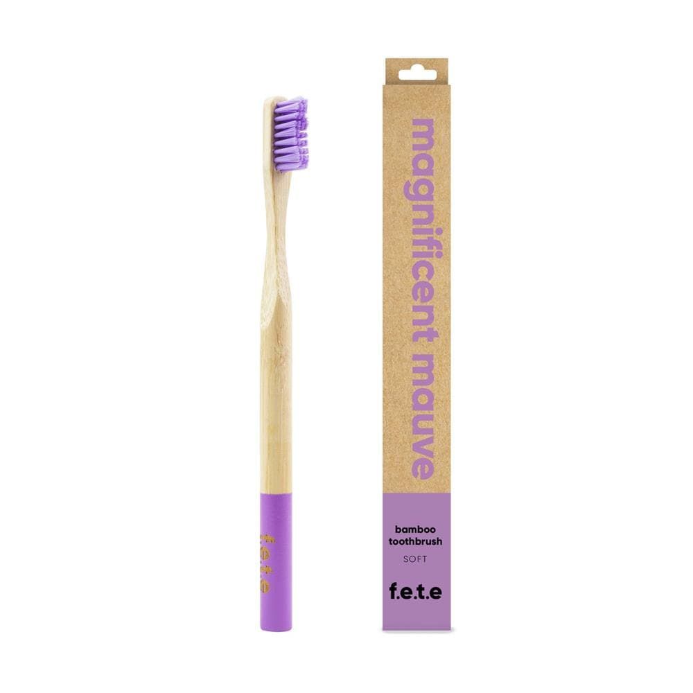 Bamboo toothbrushes Magnificent Mauve Purple Soft, From Earth to Earth