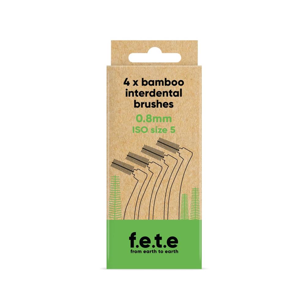 FETE Interdental Brushes ISO Size 5 Green 0.8mm, From Earth to Earth