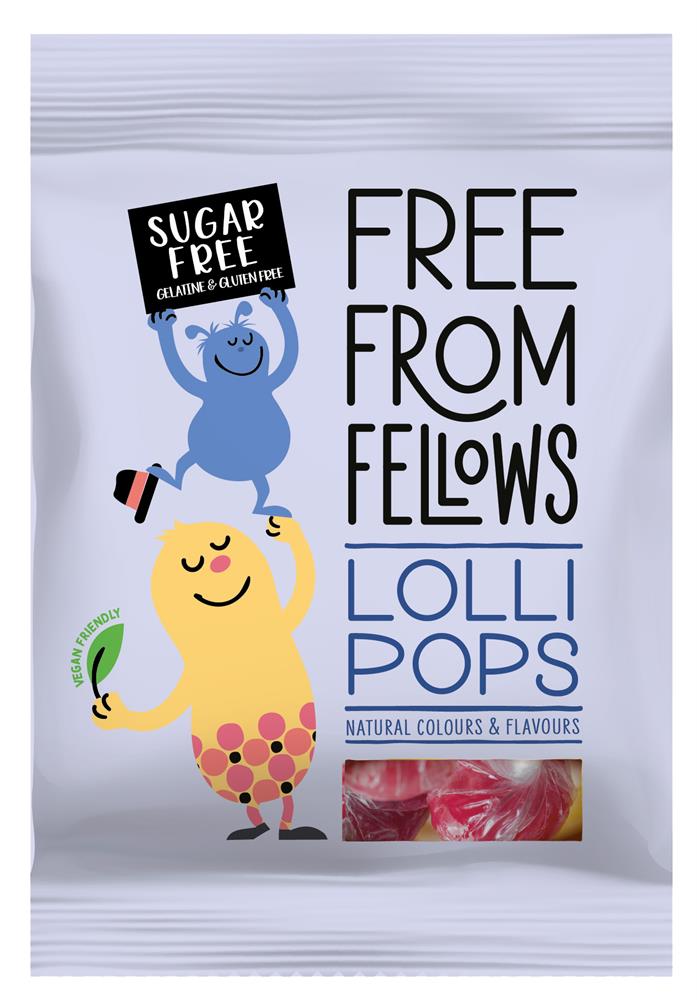 Cola and Strawberry Lollipops 60g, Free From Fellows