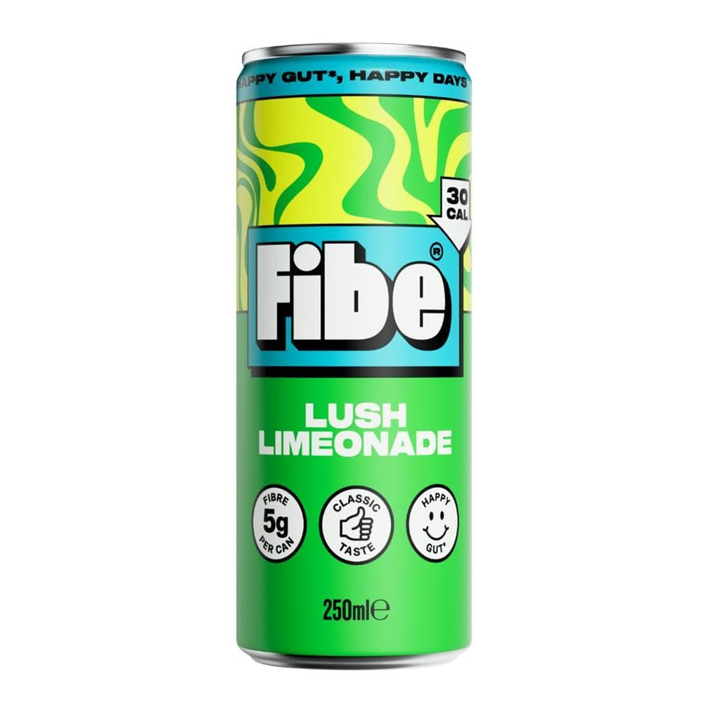 Fibe Prebiotic Soda Lush Limeonade 250ml, Fibe Soda