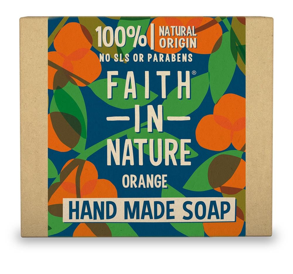 Orange Pure Vegetable Soap 100g, Faith in Nature