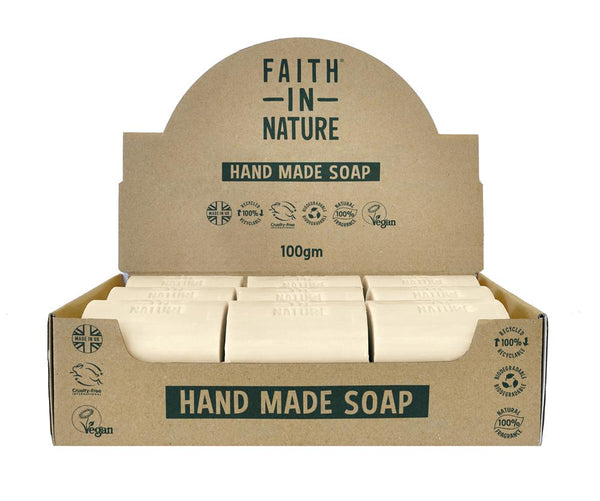 Hemp & Green Tea soap unwrapped x (Full Box of 18), Faith in Nature