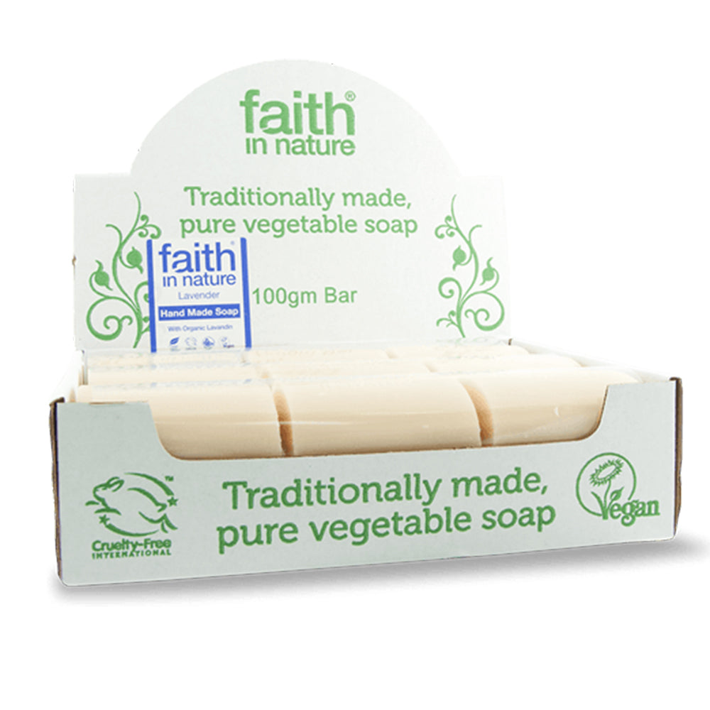 Lavender soap unwrapped x (Full Box of 18), Faith in Nature