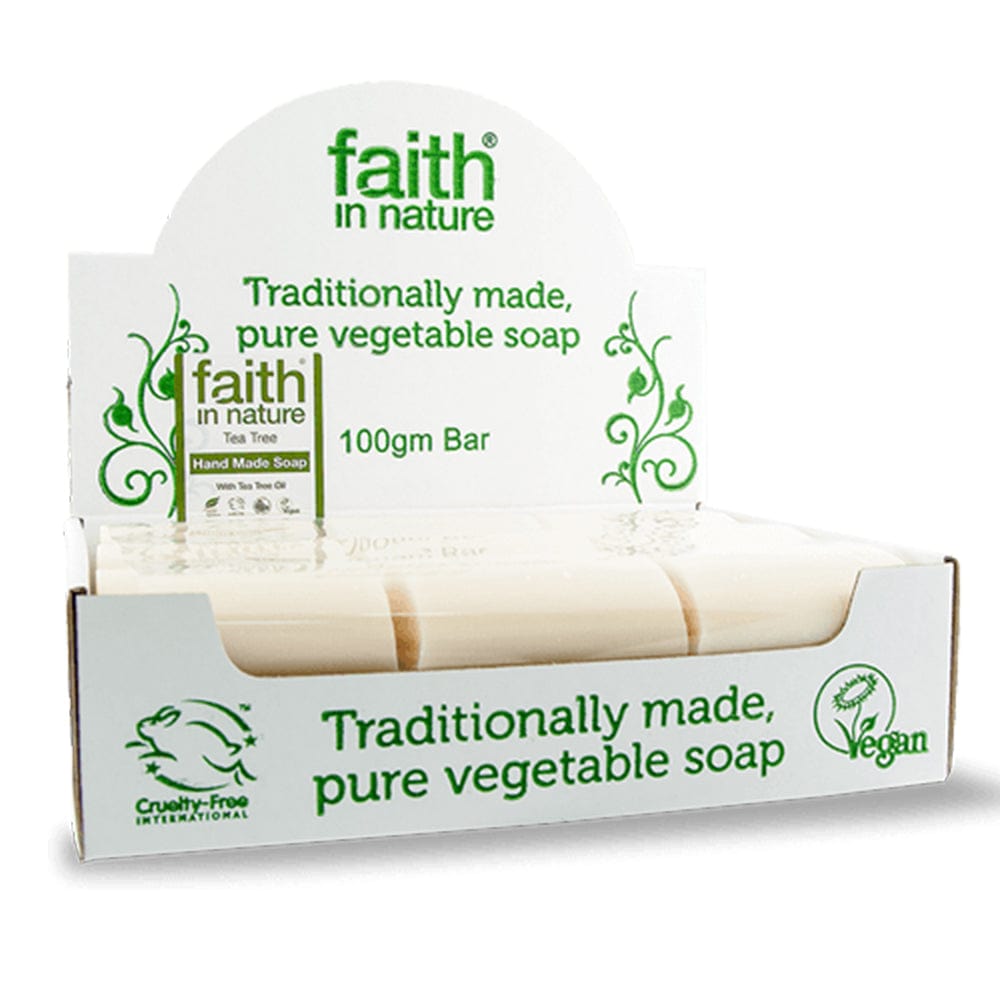 Tea Tree soap unwrapped x (Full Box of 18), Faith in Nature