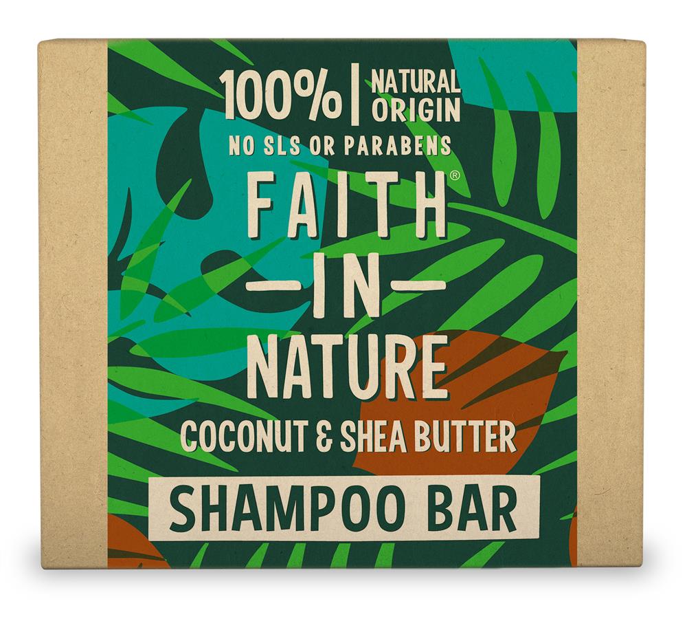 Shampoo Bar Coconut & Shea Butter 85gm, Faith in Nature