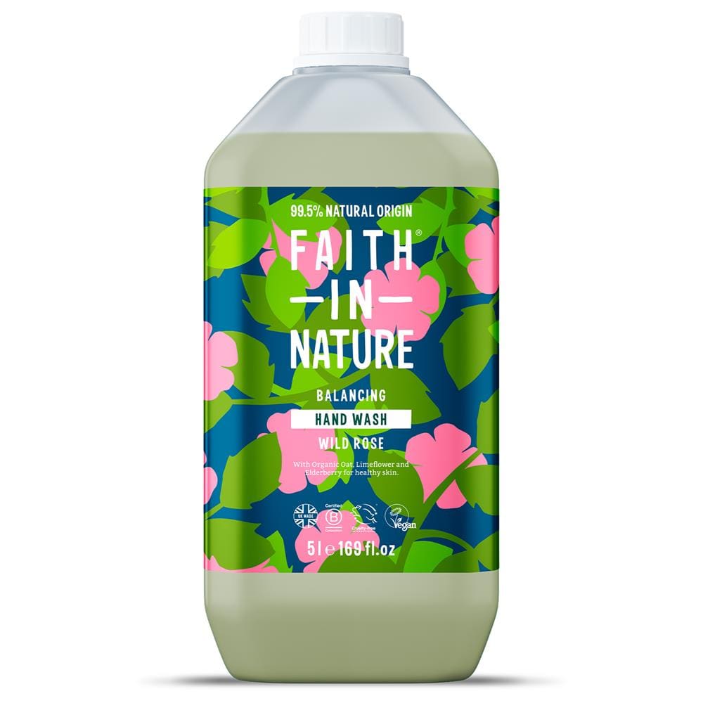 Faith in Nature Wild Rose Hand Wash 5 Litre, Faith in Nature