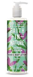 Lavender & Geranium Hand & Body Lotion 400ml, Faith in Nature