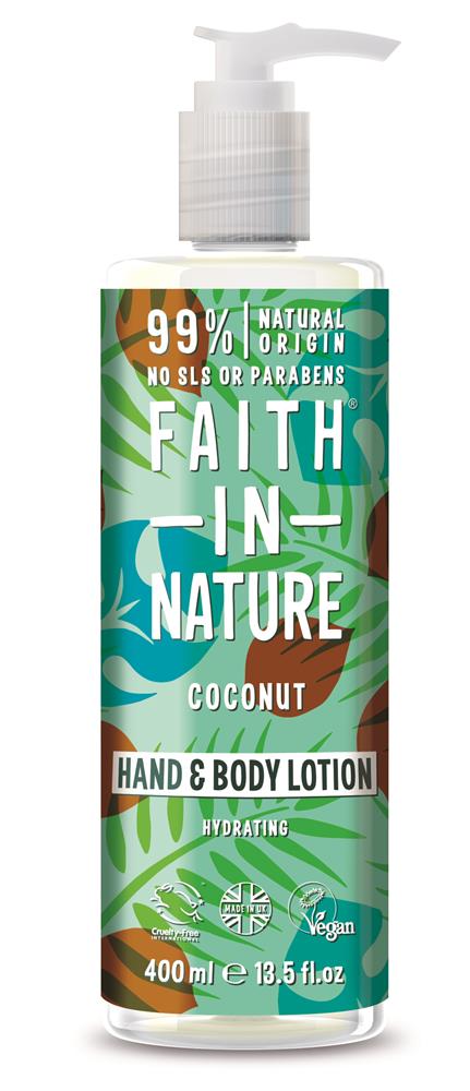 Coconut Hand & Body Lotion 400ml, Faith in Nature