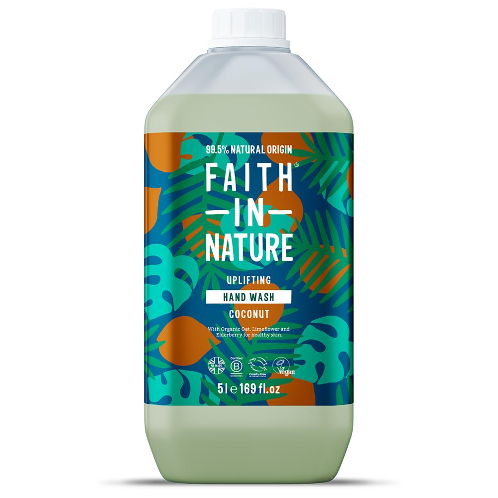 Faith in Nature Coconut Hand Wash 5 Litre, Faith in Nature