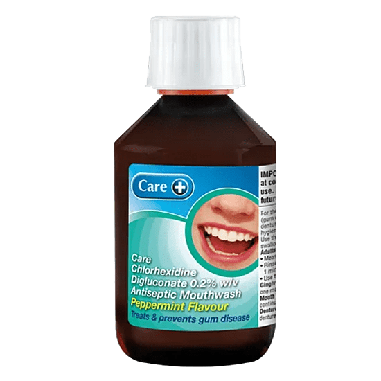 Care Chlorhexidine Antiseptic Mouthwash Peppermint 300ml - welzo