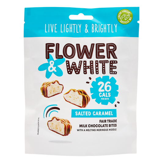 Flower & White Meringue Bites 75g Salted Caramel