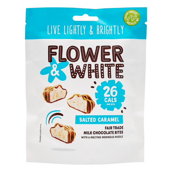 Flower & White Meringue Bites 75g Salted Caramel