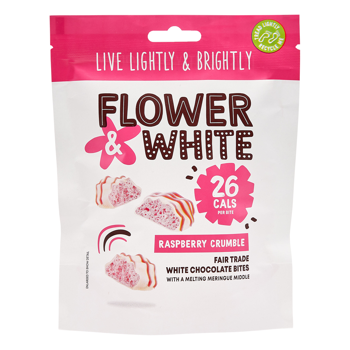 Flower & White Meringue Bites 75g Raspberry Crumble