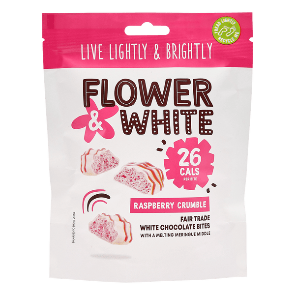 Flower & White Meringue Bites 75g Raspberry Crumble