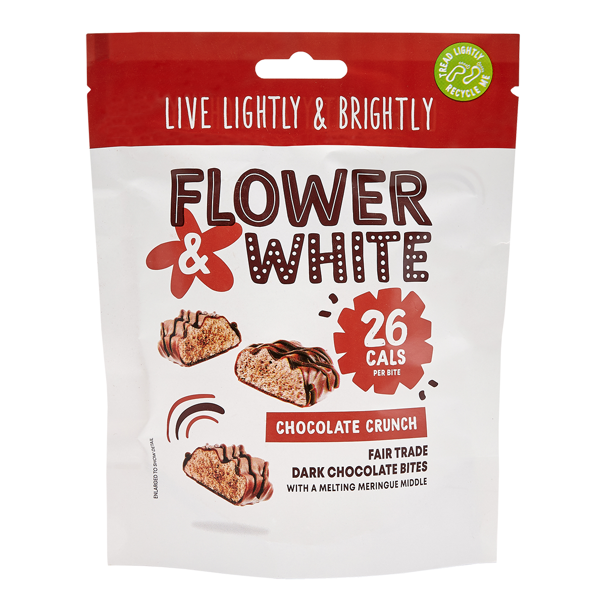 Flower & White Meringue Bites 75g Chocolate Crunch