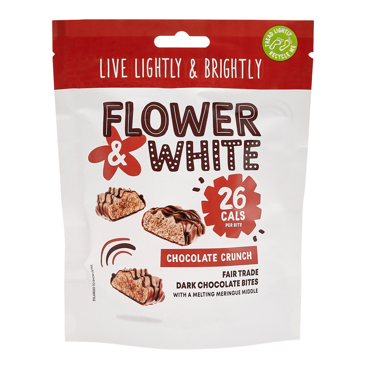 Flower & White Meringue Bites 75g Chocolate Crunch