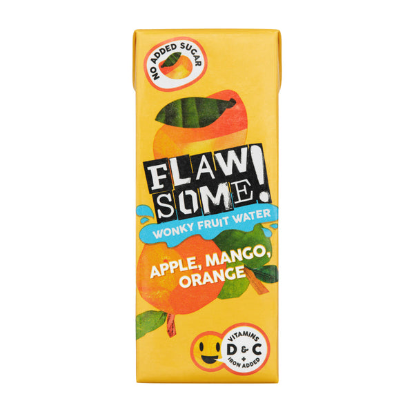 Apple Mango & Orange Wonky Fruit Water Carton 200ml, Flawsome!